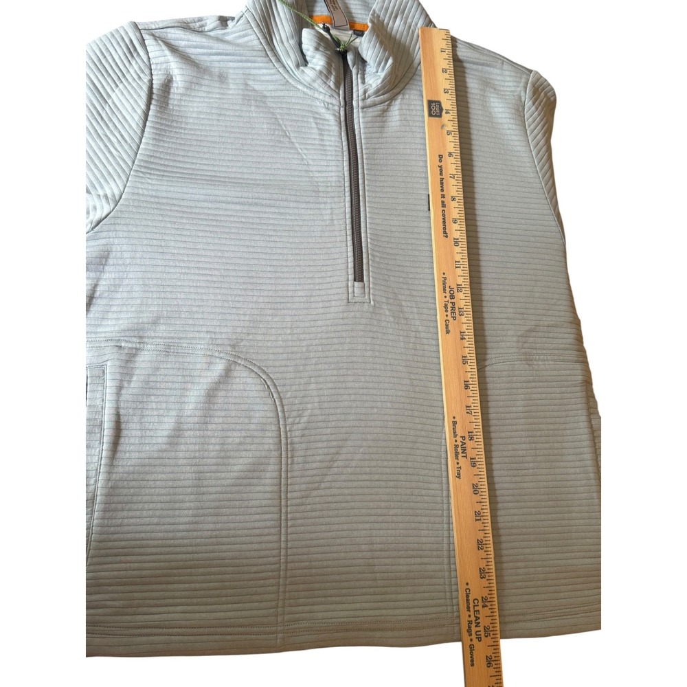 Marsh Wear Womens Ribbed Quarter Zip Pullover Light Blue Long Sleeve Top NWT XL - Picture 6 of 11